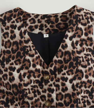 Leopard Waistcoat Vest