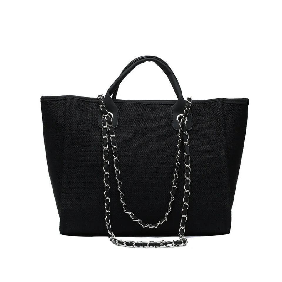 Canvas Chain Tote Bag