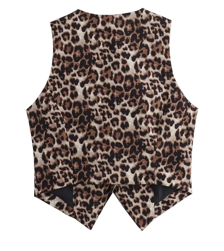 Leopard Waistcoat Vest