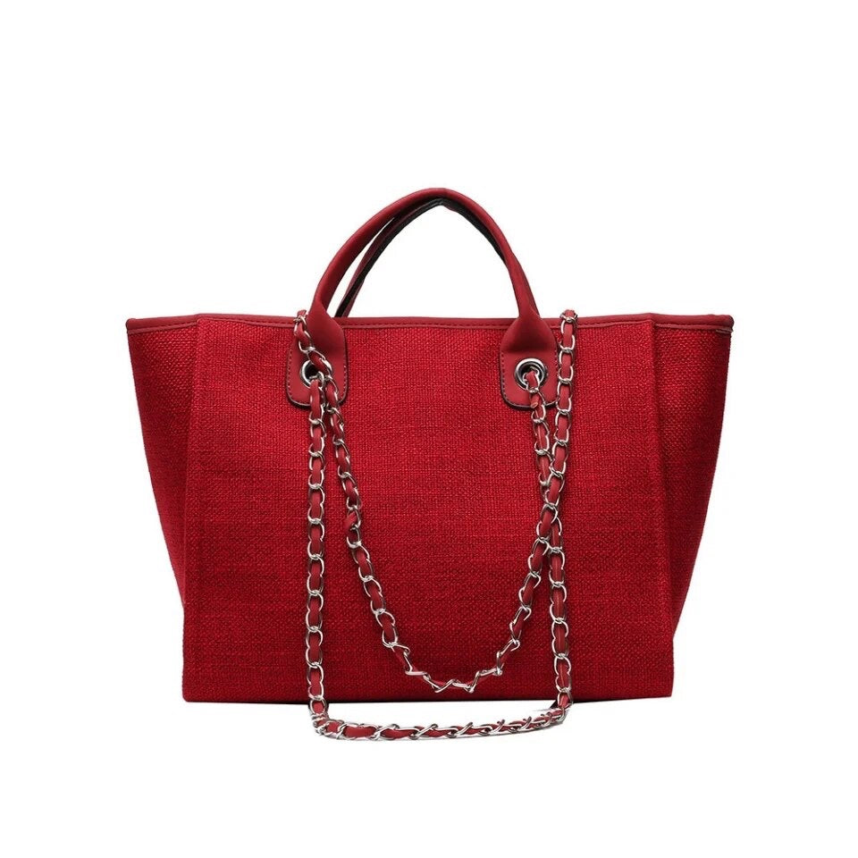 Canvas Chain Tote Bag