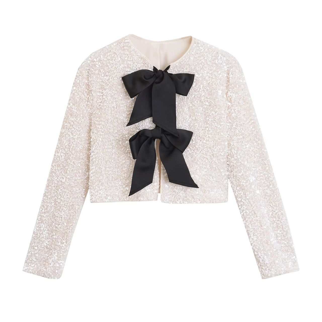 Bow Tie Sequinned Top