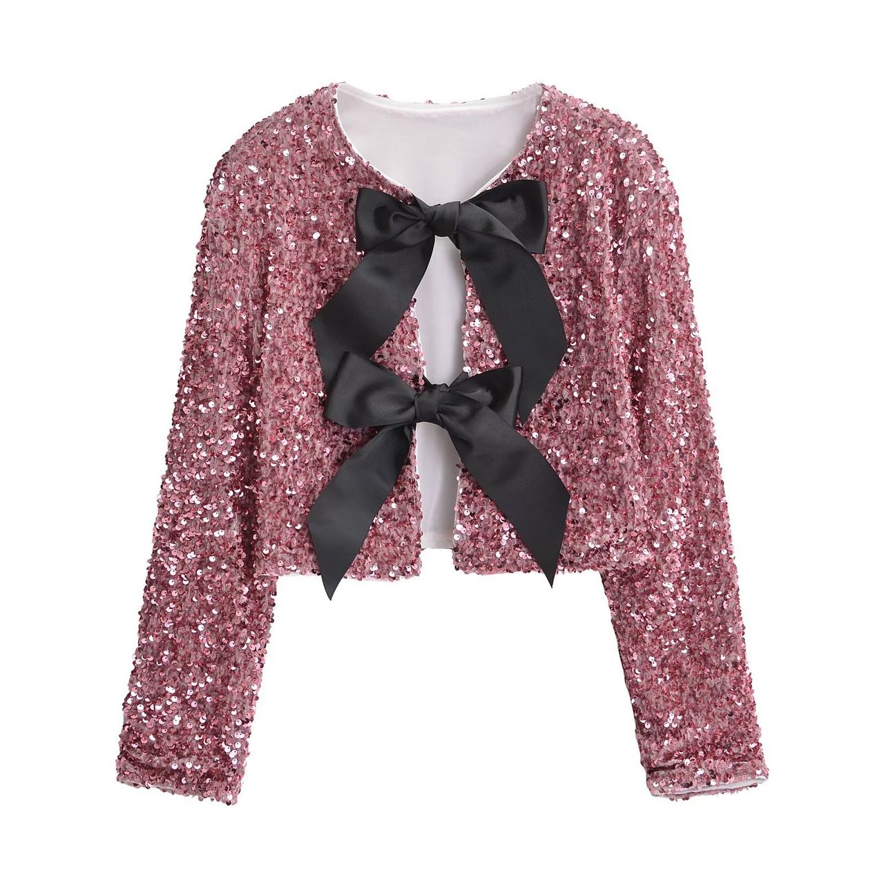 Bow Tie Sequinned Top