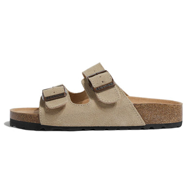 Faux Suede Buckle Sandals