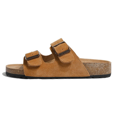 Faux Suede Buckle Sandals