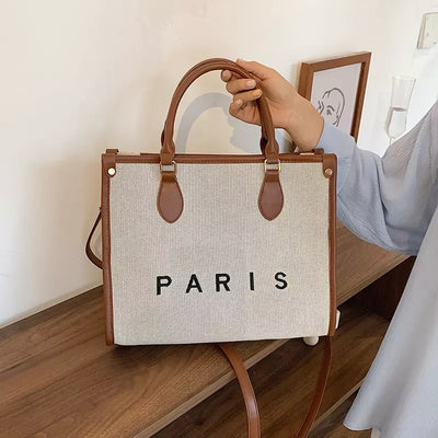 Paris Canvas Tote Bag