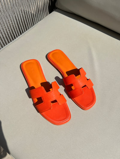 THE ‘H’ SANDAL Orange