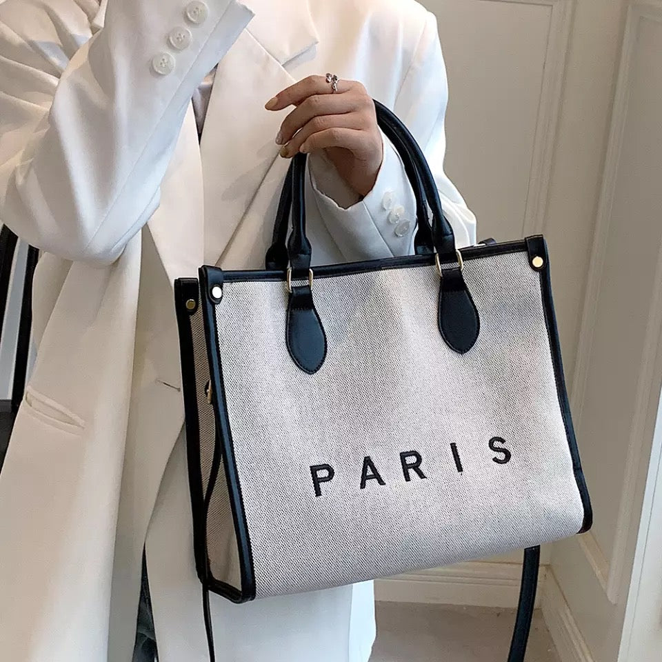 Paris Canvas Tote Bag