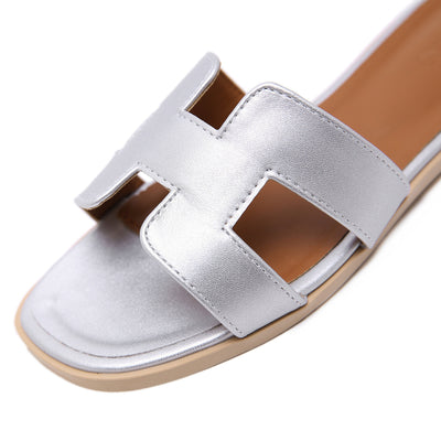 THE ‘H’ SANDAL silver