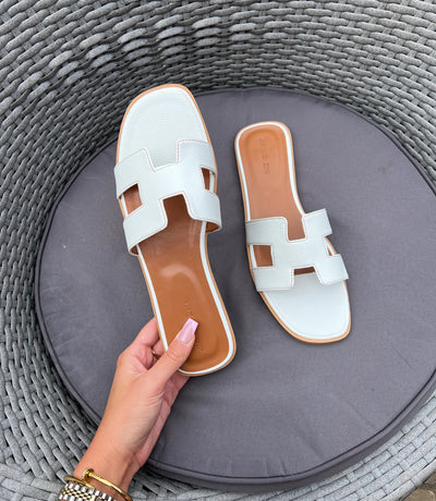 The ‘H’ Sandal White