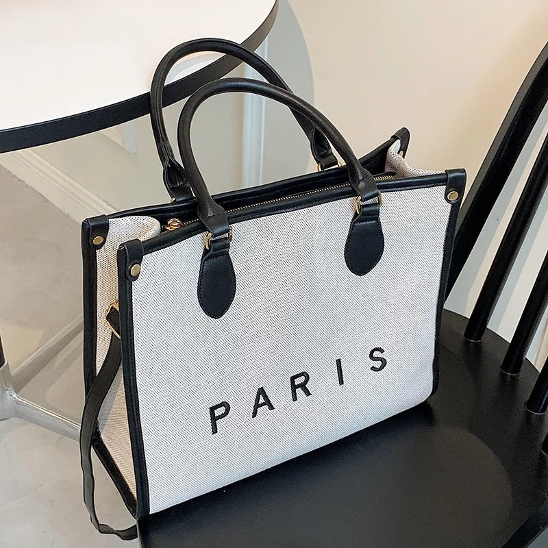 Paris Canvas Tote Bag