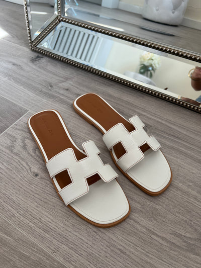 The ‘H’ Sandal White